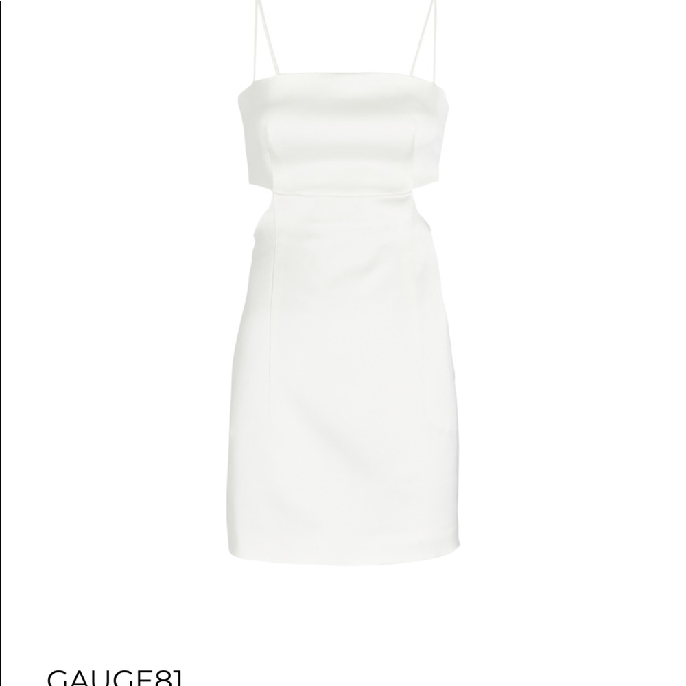 Gauge81 cutout dress from Intermix in Ivory